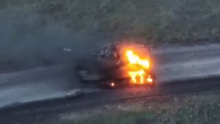Ukrainian Special forces destroyed a Russian T-80 Tank