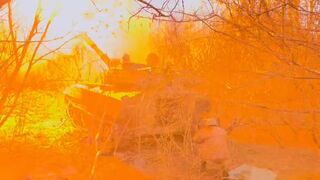 Ukrainian soldier launching a Javelin ATGM