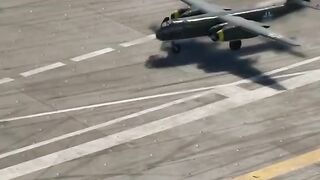 Arado aircraft landing on a US Navy supercarrier.