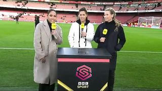Alex Scott's closing statement today after the Arsenal vs Chelsea game in WSL. Absolute class