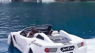 White jet car