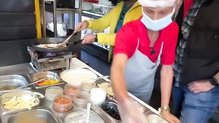 Desi Mix Pasta in Delhi Street Food - Veggie Paaji #shorts #pasta #delhi