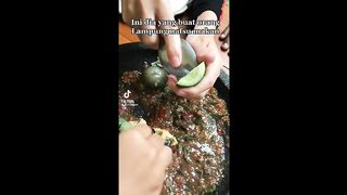 SAMBAL SERUIT IS A TYPICAL FOOD OF LAMPUNG PROVINCE INDONESIA