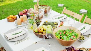 Food prepared on table