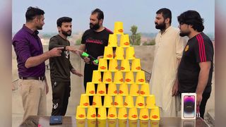 Break the pyramid and win iphone  Ateeq Chaudhry