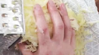 Cheese and herb pie with potato base