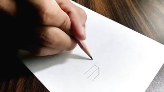 How to Draw 3D Steps in a Hole - Line Paper Trick Art