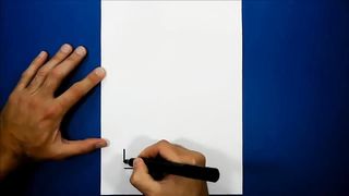3D Trick Art on Paper_ Letter _A_ with Graphite Pencil