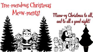 Feline Festivities Vector Christmas T-shirt with Santa, Cat, Dog