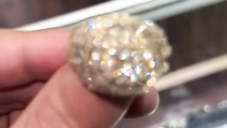 Real Gold & Natural Diamond Princess Cut Men's Ring