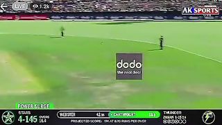 Zaman Khan takes wicket after boundary