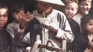 Wooden Mortars Decorate Hanoi Vietnam In 1938