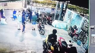 fighting incident recorded on CCTV