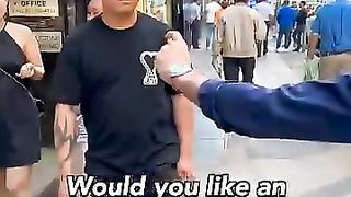 GIVING AWAY SILVER IN THE STREETS OF NEW YORK CITY! #shorts