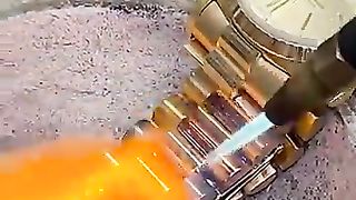 MELTING DOWN A GOLD ROLEX!!!