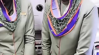 "Graceful Skies: The Beautiful Air Hostess"