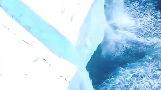 Melting water from Antarctic glaciers flows into the sea #shorts #viral  #itsnature_grace