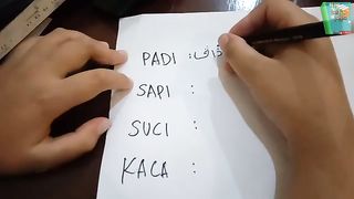 belajar menulis huruf pegon 2