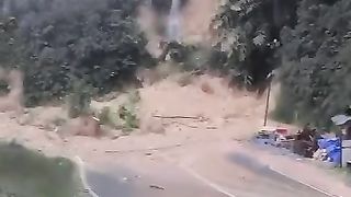 landslides in West Sumatra. Indonesia
