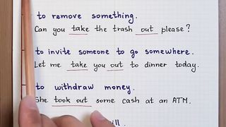 Take out.