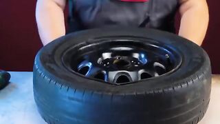 The second life of car parts. furniture, clothes and shoes from tires