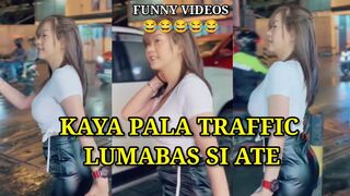 KAYA PALA TRAFFIC LUMABAS SI ATE,PINOY MEMES,FUNNY VIDEO
