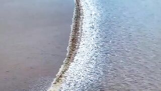 Beautiful sea waves encounter