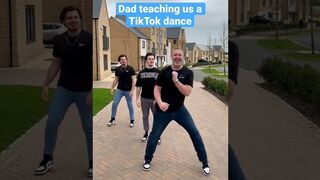 Dad teaching us a TikTok dance