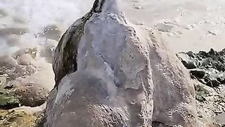 The spouting water