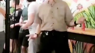 Crazy man dancing
