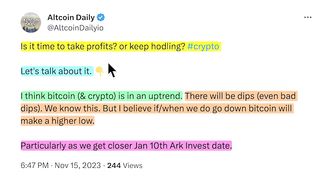 Is a Bitcoin Price Crash Coming? + (2 Altcoins I Like)