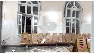 ЖП ГАРАТА   ВЪВ ФЕОДОСИЯ СЛЕД СНОЩНИЯТ УДАР