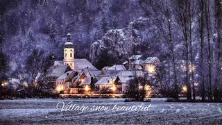 Village snow beautiful