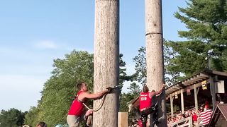 Speed Climbing! Turbo Tom Professional Timber sport Athlete