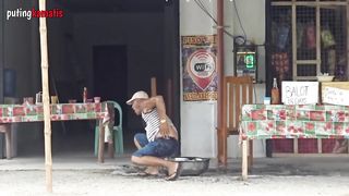 Chair Pulling Prank Part 2 _ Galit na galit si kuya sa akin