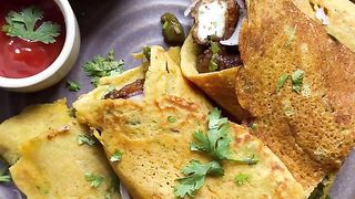 Besan Chilli Paneer Kaathi Roll