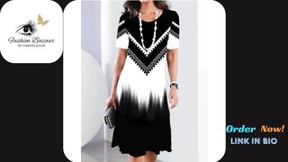 New Womens Dresses 3d Geometric Lines Print Short Sleeve Clothes | AliExpress