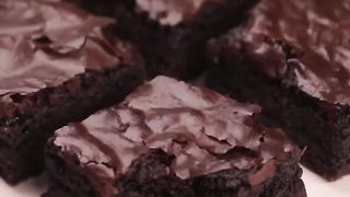 Dark Fudgy Brownies! ( No Oven, No Mixer )