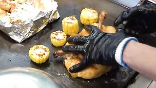 Amazing Pressed Barbecue Chicken with Sticky Rice, Chicken Skewers