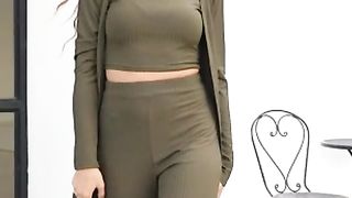 Women's Tracksuit Winter Autumn Long-sleeved Blazer Coat Tank Long Pants Three Piece Sets Outfit  #winteroutfit #longsleeve #blazer