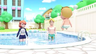 Let's Go Swimming - Family At The Swimming Pool _ Super Sumo Nursery Rhymes & Kids Songs.