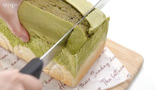 The easiest Loaf Bread, Green tea (Matcha) Cake