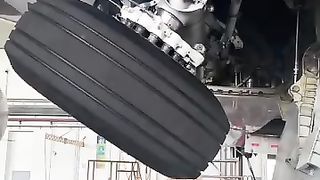 Checking the landing gear