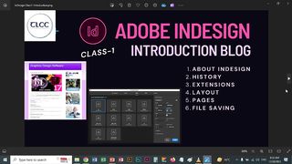 Adobe InDesign Introduction Class1 Live Class | TLCC
