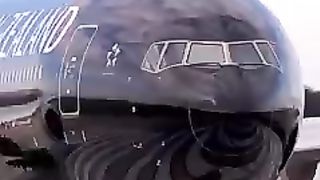 The black airplane