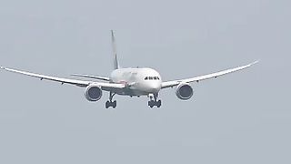 The beautiful view of airplane