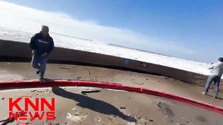 A tidal wave entered the city in California, USA, 8 people were injured.