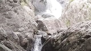 waterfall in summer