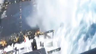 ship in heavy rolling in the middle of the ocean:(