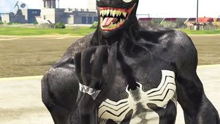 RANDOM BLACK VENOM SUPERHERO BATTLE  GTA 5